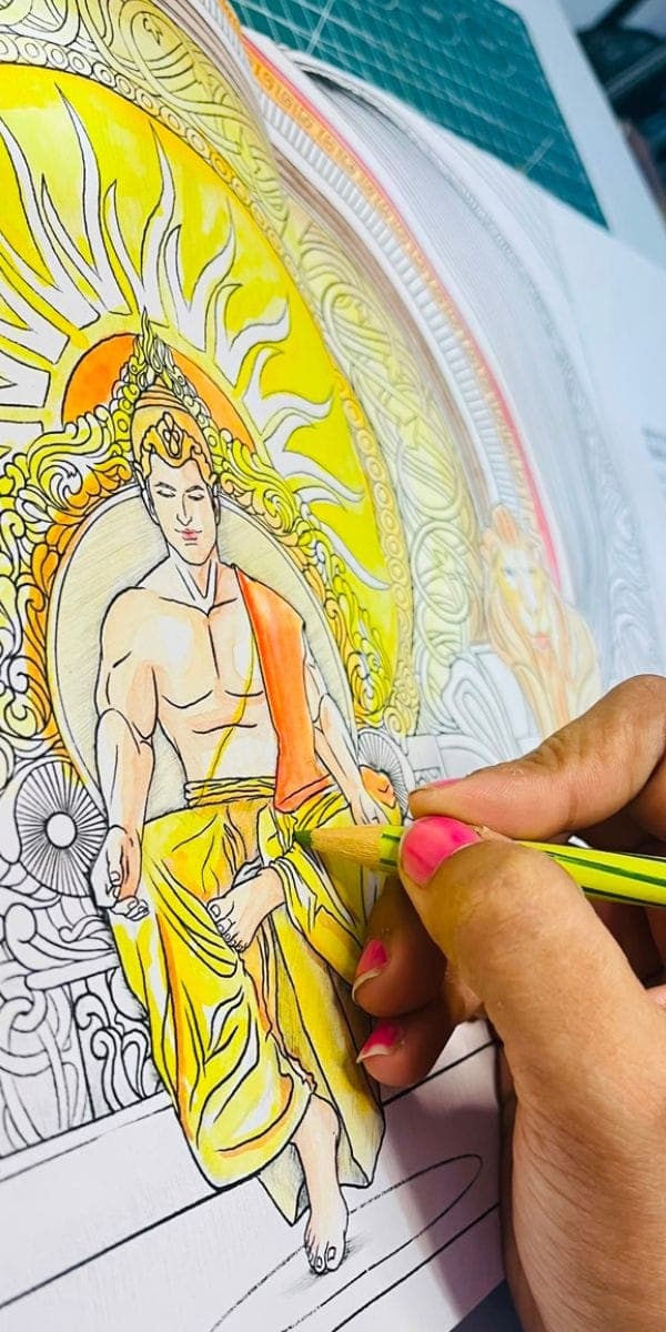 Coloured by Raj K.